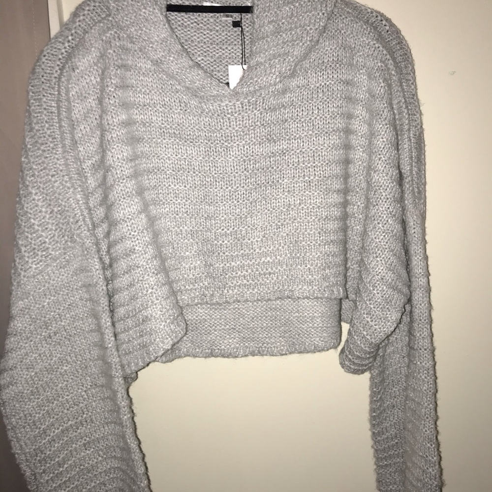 lychee Buttercream Oversized Cropped Sweater